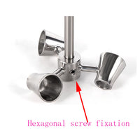 Stainless steel lab conical paddle cup stirrer impeller blade stirring rod head funnel defoaming paddle