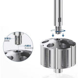 High shear impeller blades,  emulsifying head, stainless steel mixing, industrial grade integrated dispersion and dissolution