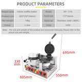 Commercial double  head Waffle Making Machine rotating belgian waffle maker