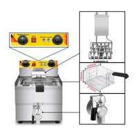 11L electric fish fryer electric fryer commercial electric turkey deep fryer