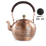 Traditional Pure Copper Tea Set Kettle Health Benefits Home & Hotel Décor