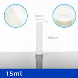 3PCS PTFE centrifuge tube F4 test tube screw round bottom test tube with cover