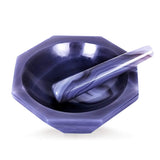 Natural Agate Mortar and Pestle for Lab, Pharmaceutical, Chemical High Pressure Resistance, Acid and Alkali Resistance (diameter130mm)