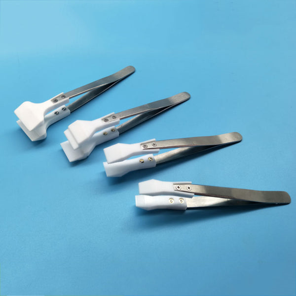 Acid And Alkali Resistant White PTFE Tweezers/Forceps For Laboratory Use