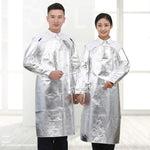 Welding Apron Aluminized Heat Resistant Apron Protective Coat Safety Suit Safety Apparel Flame Resistant Safety Lab Apron Welding Gown