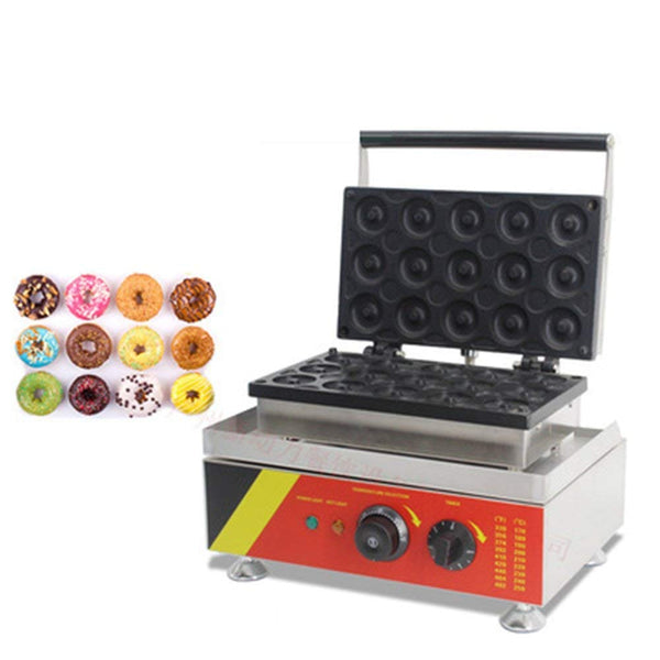 15pcs 110v /220v Electric Commercial Donut Doughnut Machine Maker Iron Baker