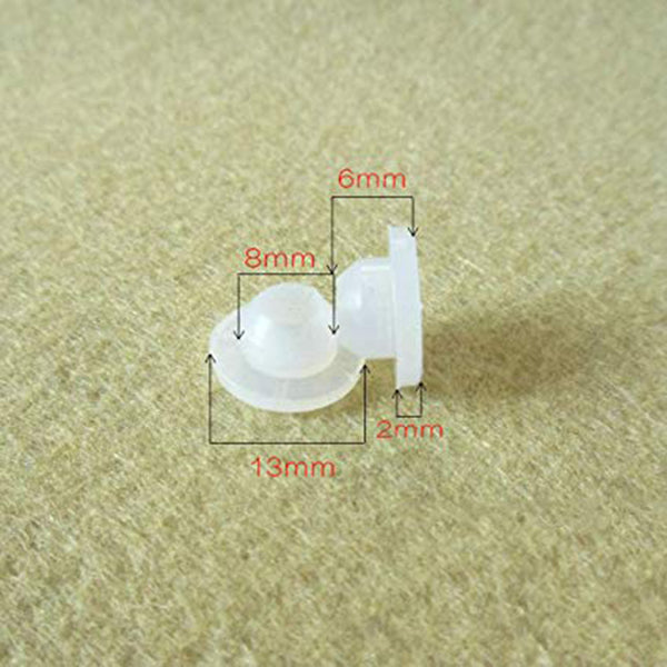 1000pcs/lot 13mm White Silicone Rubber Stopper Plug for Medical Glass Bottle Vials