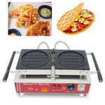 Commercial Round Savory Waffle Maker, Round Grip Shaped Waffle Maker, Filled Waffle Bowl Maker Machine