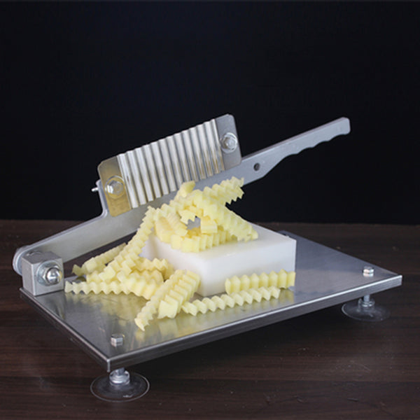 Semi auto Potato Curly Fry Cutter/Wavy Potato Chip Slicer Machine