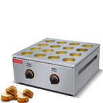 16-hole Gas Red bean cake machine Obanyaki maker circle bread oven Brass mould hole Scones furnace Waffle Sandwich maker