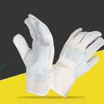 Short cow leather welding gloves welder welding   and durable heat insulation protective labor gloves