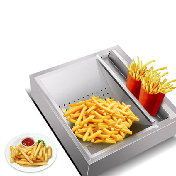 French fries workbench Oil filter simple workstation Kitchen commercial Stainless Steel Spill Groove For KFC Burger Shop