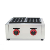 LPG gas takoyaki maker bbq fish meat ball grill maker gas Takoyaki grill with double pan