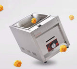 LPG Deep fryer Stainless Steel Gas Fryer Commercial Fryer 6L Single Tank Single Basket Gas Frying Machine Fried Chicken