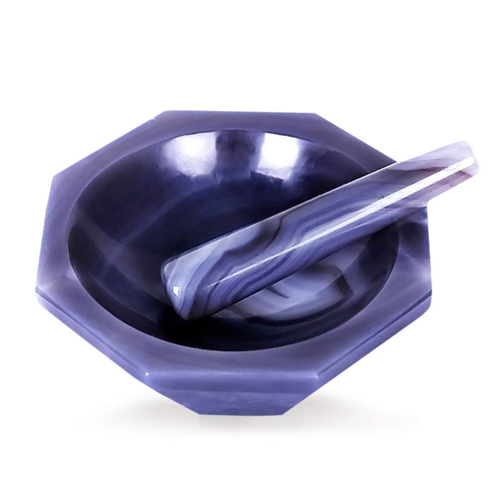 United Scientific™ Mortar and Pestle Set, Agate Stone