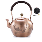 Handmade Pure Copper Teapot Tea Kettle Thick Copper Purple Upscale Gift
