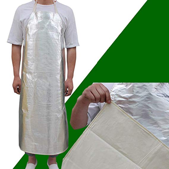 New 1000 Degree Heat Resistant Apron Aluminum Fabric Apron High Temperature Working Thermal Radiation Aluminized Aprons