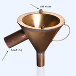Insulation copper funnel Laboratory teaching metal insulation funnel All copper Chemical laboratory equipment hot filter funnel