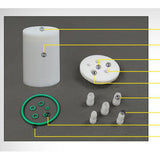 Sealed PTFE   galvanic cell and electrolytic cell electrochemical cell Strong acid and alkali resistance