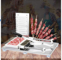 Manual Type Meat Skewer Machine,Ten satay Skewer Machine,Stainless Steel Plate 3mm,Very Strong