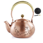 Plum Blossom copper kettle pure copper kettle hand-made tea set thickened casting teapot