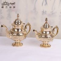 Pure copper tea-pot handmade India Small teapot coffeemaker 500 ml 600 ml hip flask flagon wine pot home family friend best gift