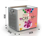 Small Fried Ice cream Roll Machine Fried ice cream Home Use Rolling Stainless Stell Fried Ice pan Machinery