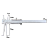 Vernier Caliper 9-150/200/300mm Long Claw Internal Groove Gauge Stainless Steel Measuring Ruler