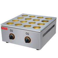 16-hole Gas Red bean cake machine Obanyaki maker circle bread oven Brass mould hole Scones furnace Waffle Sandwich maker