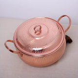 100% Pure Copper Pot Stew Steam Soup Purple Deep Casserole Steamer Handmade Soup pot hot pots 18-30cm