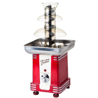 Chocolate Fountain for Home, Whisper Quiet Motor, Chocolate Fondue Fountain Electric, Stainless Steel Heated Basin, QuickSet Tier Assembly 220v(no support 110v)