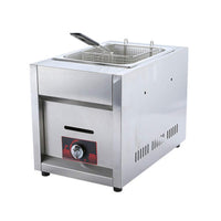 LPG Deep fryer Stainless Steel Gas Fryer Commercial Fryer 6L Single Tank Single Basket Gas Frying Machine Fried Chicken