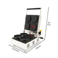 Mini Pizza Making Machine Pizza 4pcs Waffle Baking Maker/Party Snack Baker Machine/Pizza cookie making machine