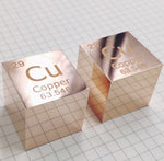 Pure 99.95% Cu Copper Cube Block Bulk Periodic Table of Rare Earth Metal Elements for Research lab Industrial Collection