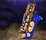 Blue E Flat Professional Alto Saxophone sax