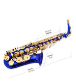 Blue E Flat Professional Alto Saxophone sax