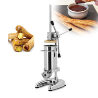 Spanish Churros Maker Making Machine   Fried Dough Sticks Maker Manual Latin Fruit Forming Machines with 5 Molds