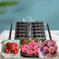 Rose Heart Waffle Maker Machine Flower Shape Waffle Machine