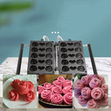 Rose Heart Waffle Maker Machine Flower Shape Waffle Machine