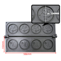 coin waffle maker machine round shape waffle machine panda waffle