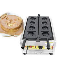 commerical waffle iron dog head shaped waffle making machine