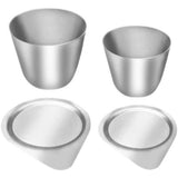 5 pcs laboratory 30ml or 50ml nickel crucible with cover for high temperature and alkali resistance