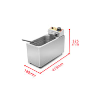 Electric 8L small fryer machine potato chip deep fyrer with basket