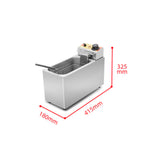 Electric 8L small fryer machine potato chip deep fyrer with basket