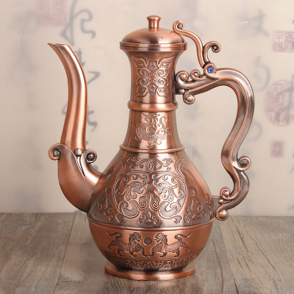 copper pot ornaments lucky copper jug wine tea pot Home Furnishing
