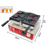 fish shape open mouth waffle maker taiyaki machine