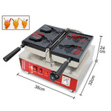 fish shape open mouth waffle maker taiyaki machine